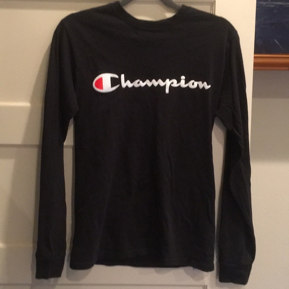 Black Champion Long Sleeve T